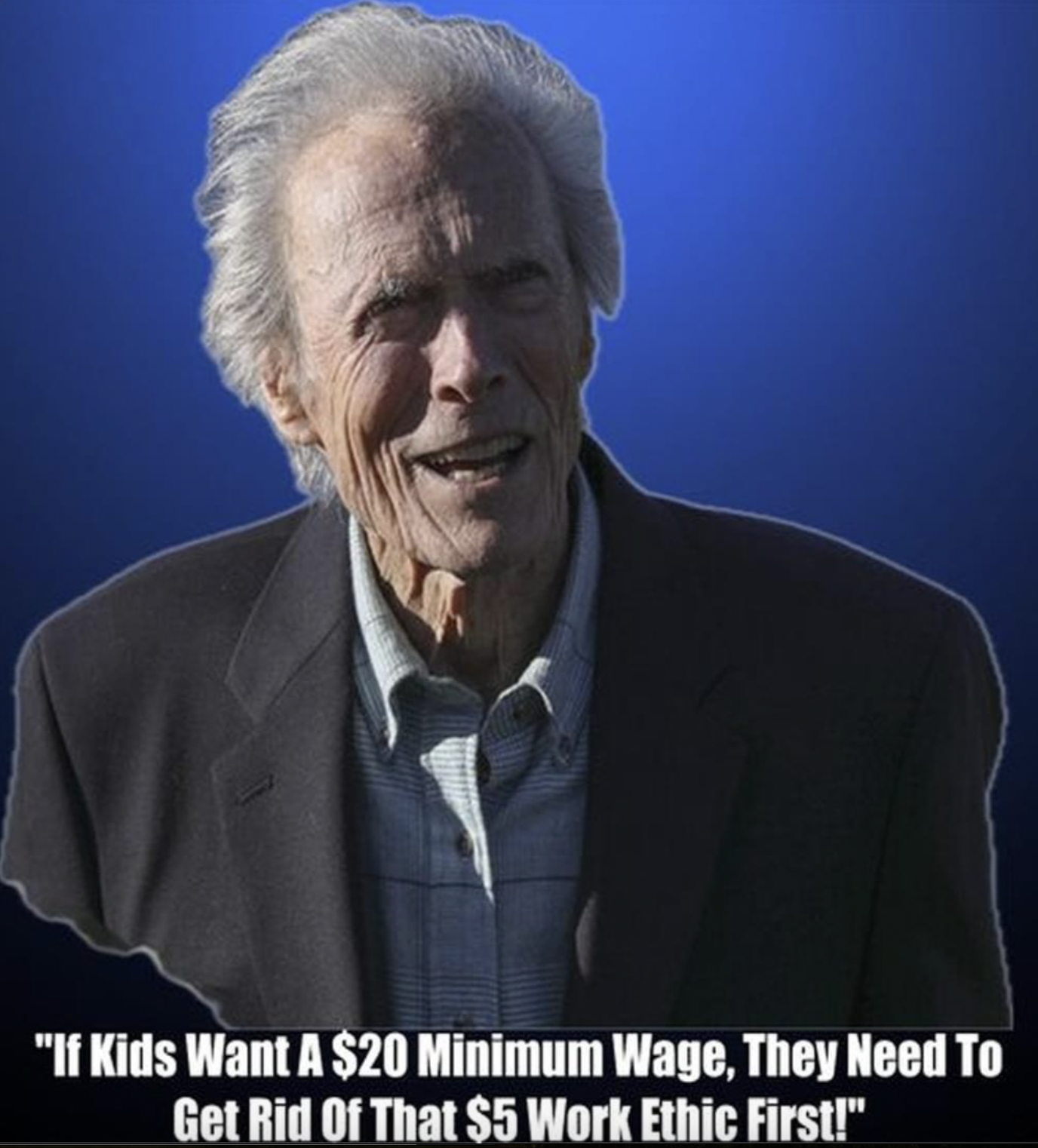 photo caption - "If Kids Want A $20 Minimum Wage, They Need To Get Rid Of That $5 Work Ethic First!"